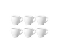 Pratiko Set 6 TAZZINE per Caffe' Tipo Bar in Ceramica, Senza PIATTINI