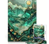 Prato alpino Kintsugi Art Puzzle da 1000 pezzi per adolescenti Esercizi di logica Divertimento tranquillo Bordi puliti Regalo festivo (50x75cm)