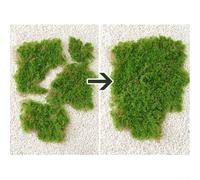 Prato artificiale affollato per migliorare l'arredamento della casa, uso interno ed esterno, facile da fissare e mantenere (verde ombra 20 x 20)