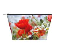 Prato E Fiori Della Margherita, Borsa da toilette Borsa per trucco Borsa per cosmetici Borsa da toilette da viaggio portatile