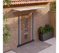 Prato & Giardino-All'aperto Soggiorno-Finestra & Porta Tende - Baldacchino Grigio e Trasparente 239x90 cm Policarbonato