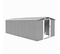 Prato & Giardino-Soggiorno All'aperto-Strutture Esterni-Capannoni, Garage & Carports-Capanno da Giardino 257x489x181 cm Grigio Metallo