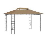 Prato & Giardino-Soggiorno all'aperto-Strutture per esterni-Baldacchini e gazebo-Gazebo 4x3x2,7 m Taupe 160 g/m