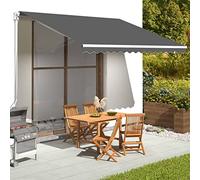 Prato & Giardino - Tenda da sole per finestre e porte, colore antracite, 4 x 3,5 m