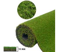 Prato sintetico 15 mm erba finta artificiale calpestabile tappeto verde da 1 M