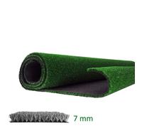 Prato sintetico 7 mm erba finta artificiale calpestabile tappeto verde larg. 3 m