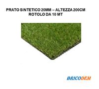 Prato Sintetico Erba Finta Artificiale Calpestabile 20 mm Tappeto Verde 2x10 mt