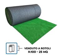 PRATO SINTETICO ERBA SINTETICA ARTIFICIALE MOQUETTE TAPPETO ERBOSO mm7 H100 MT25