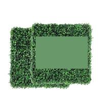 Prato Sintetico Erba Tappeto Pannelli da parete in 36 pezzi in siepe di bosso in artificiale Sfondo verde con 100 fascette