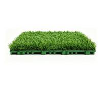 Prato Sintetico Piastrelle, Verde Morbido 30 Cm, per Giardino Balcone