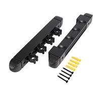 PRATYAHARA Rack per stecca da biliardo in legno duro con 4 fori, alla parete, 6 clip, supporto biliardo, accessorio