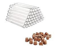 PRATYAHARA Set di 40 provette da 20 ml, per Fiori, provette con Sughero, per bricolage, Caramelle, liquidi, spezie, Fiori, 150 x 16 mm
