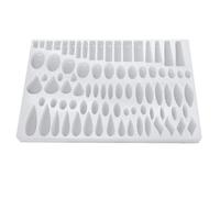 PRATYAHARA Stampo in Silicone per Orecchini a Stelo con 41 Forme abbinate, Stampo in Resina UV Rettangolare a Forma di, Stampo per Fabbricazione di Cabochon