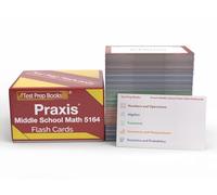 Praxis Middle School Math 5164 Study Cards: Praxis Middle School Math Review and Practice Test Questions [Full Color Cards]