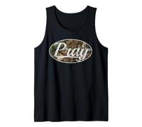 Pray Faith Spiritual Camouflage Throwback Design Canotta
