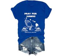 Pray for Hawaii After The Wave Comes Hope Shirt, maglietta di avvertimento orologio tsunami, camicie dopo l'onda arriva speranza, Blu reale, XXL