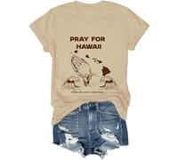 Pray for Hawaii After The Wave Comes Hope Shirt, maglietta di avvertimento orologio tsunami, camicie dopo l'onda arriva speranza, cachi, M