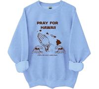 Pray For Hawaii After The Wave Comes Hope Sweatshirt, maglietta di avvertimento orologio tsunami, camicie dopo l'onda arriva speranza, blu cielo, S
