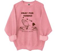 Pray For Hawaii After The Wave Comes Hope Sweatshirt, maglietta di avvertimento orologio tsunami, camicie dopo l'onda arriva speranza, rosa, XL