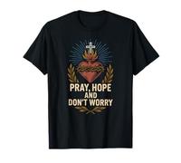 Pray Hope Dont Worry Abbigliamento Vintage da Uomo Maglietta