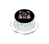 Pray More Worry Less Butterfly Floral Christian Faith PopSockets PopGrip per MagSafe