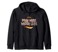 Pray More Worry Less - Celebra l'amore di Cristo Felpa con Cappuccio