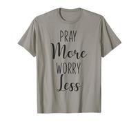 Pray More Worry Less - Palestra, Hustle, Successo, Motivazionale Maglietta
