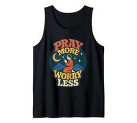 Pray More Worry Less Philippians 4:6 Versetto della Bibbia Cristiana Canotta