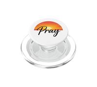 Pray Sunset Inspirational Religious Christian Faith PopSockets PopGrip per MagSafe