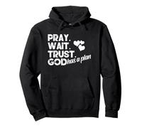 Pray Wait Trust God Has A Plan Tie Dye Faith Religious Felpa con Cappuccio