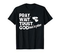 Pray Wait Trust God Has A Plan Tie Dye Faith Religious Maglietta