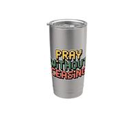 Pray Without Ceasing Bicchiere termico in acciaio inox doppia parete