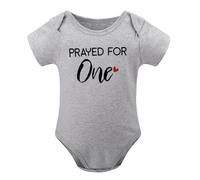 Prayed One Blessed Two Twin Outfits For Boy And Girl Newborn Twins Baby Items Must Haves Body, Stile grigio, 12 mesi