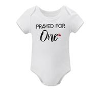 Prayed One Blessed Two Twin Outfits For Boy And Girl Newborn Twins Baby Items Must Haves Body, Stile bianco, 12 mesi
