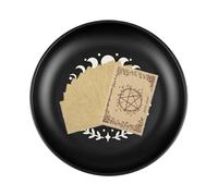Prayer Bowl - Ceramic Moon Phase Plate, Vintage Ritual Dish | Medium Spiritual Holder With Symbolic Detailing, Decorative Meditation Tool For Ceremony Tradition Worship Altar Manifestazione Practices
