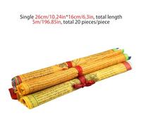 Prayer Flags | 20 Pieces Tibetan Zen Banner | 10x6 Inch Sacred Buddhist Wall Decor for Indoors Outdoors Meditation Yoga Peaceful Home Spiritual Decoration