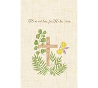 Prayer Journal with Scripture for Women 'He is not here, for He has risen': Christian Floral Notebook with Bible Verses | 128 lined pages