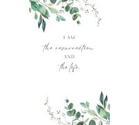 Prayer Journal with Scripture for Women 'I am the resurrection and the life': Christian Floral Notebook with Bible Verses | 128 lined pages