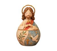 Prayer Keepsake Box - Virgin Mary & Jesus Christian Desk Decor Storage Box