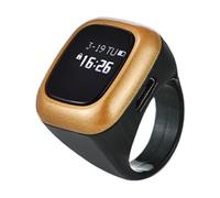 Prayer Reminder Ring │ Nero 2,7 cm │ Smart Ring Counter │ Contatore delle dita portatile | Display Counting And Time | Anelli intelligenti per il monitoraggio degli affari | Attività spirituali