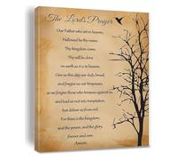 Prayer Room Decor Canvas Wall Art Our Father Christian Bible Verse Print for Church Office(Unframed,16x24inch(40x60cm))