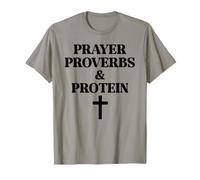 Prayer Warrior Proverbs & Protein Shakes Jesus Weights Faith Maglietta
