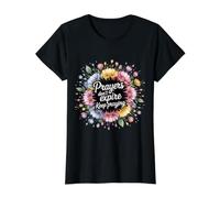 Prayers Don't Expire Keep Praying Faith Hope Message - Maglietta con Stampa Grafica Economica, Donna, Nero, XS