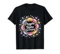 Prayers Don't Expire Keep Praying Faith Hope Message - Maglietta con Stampa Grafica Economica, Uomo, Nero, M