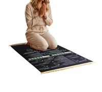 Praying Mat Rug, Soft Educational Prayer Carpet, Bilingual Step By Step Guide Mat, Non Slip Comfortable Design, Foldable Travel Friendly Fabric, 50x90cm, for Room Home Travel School