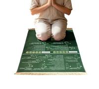Praying Mat, Soft Educational Prayer Rug, Bilingual Step by Step Guided Worship Carpet, Non Slip Foldable Floor Mat, Comfortable Design, 50x90cm, for Room Home Travel School Porch