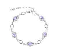 PRAYMOS Giugno Birthstone Bracciali per donne Mamma Madre Nonna Argento Sterling Donne Bracciali a forma di pera Bracciale Gioielli Birthstone Regali