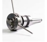 PRAZTECH® Centro girevole per tornio con mandrino autocentrante a 3 ganasce da 65 mm | codolo conico Morse | Cuscinetto multiplo ad alta precisione | contropunta del tornio (codolo MT3: cono Morse 3)