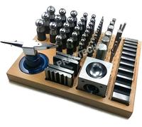 PRAZTECH® Set di punzoni per dapping a cupola, blocco e punzoni, struttura in acciaio temprato, creazione di gioielli, kit di strumenti per la formatura del metallo, fai da te, (set jumbo da 57 pezzi)