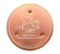 Prdingfy Disco da bagno per uccelli in puro rame da 10,5 mm, piastra metallica resistente da 0,5 mm con supporto a tre punti, inserto per vasca per uccelli da esterno e ciotola da giardino, accento